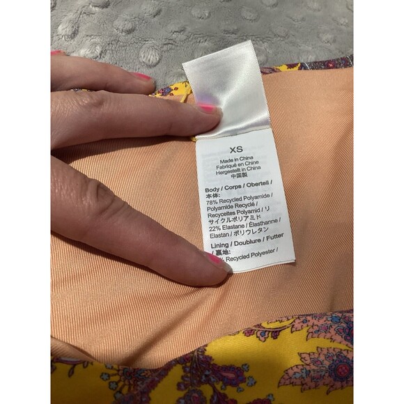 J. Crew High Rise Bikini Bottom Ratti Golden Paisley XS - Picture 6 of 7